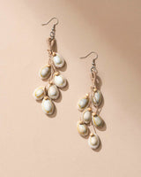 WHE Trendy Jute And Cowry Earrings