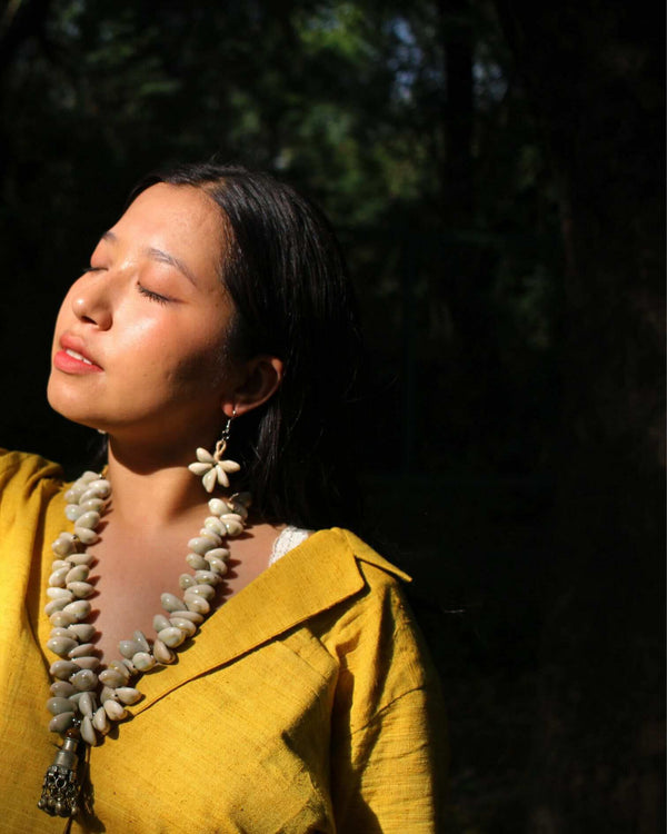 WHE Handmade Cowry Jute Earrings