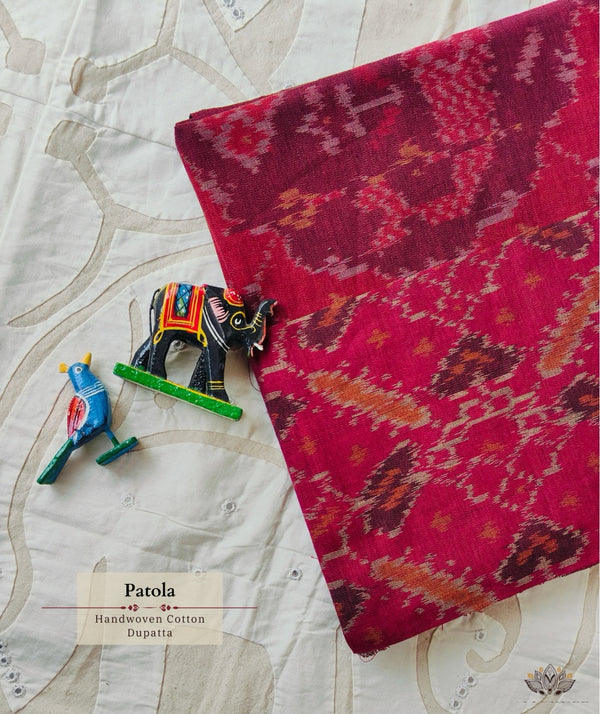 SINGLE IKAT COTTON PATOLA DUPATTA