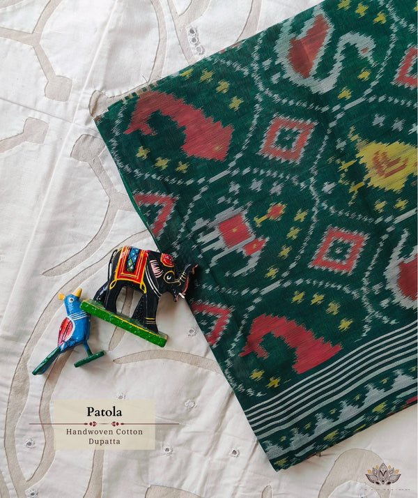 SINGLE IKAT COTTON PATOLA DUPATTA