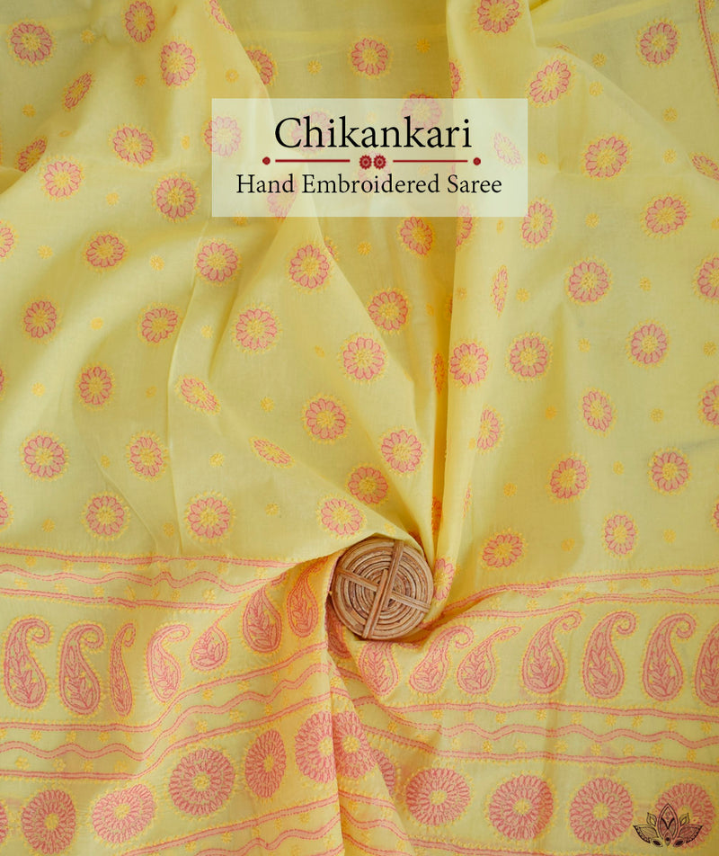 Chikankari Hand Embroidered Saree