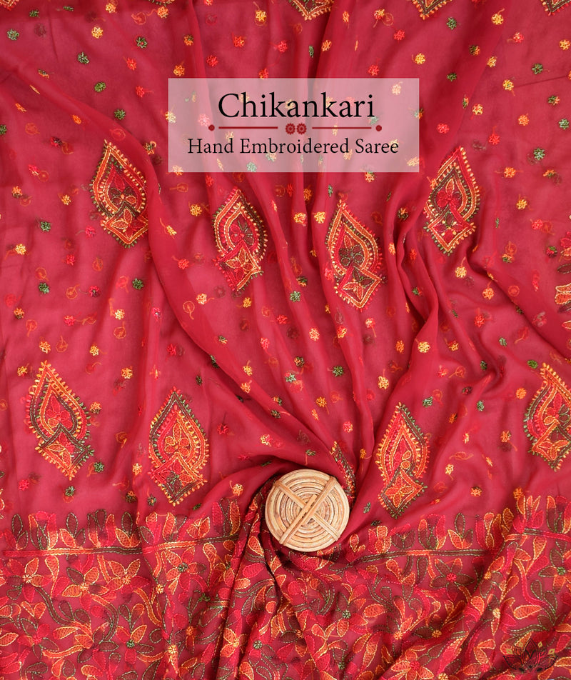 Chikankari Hand Embroidered Saree