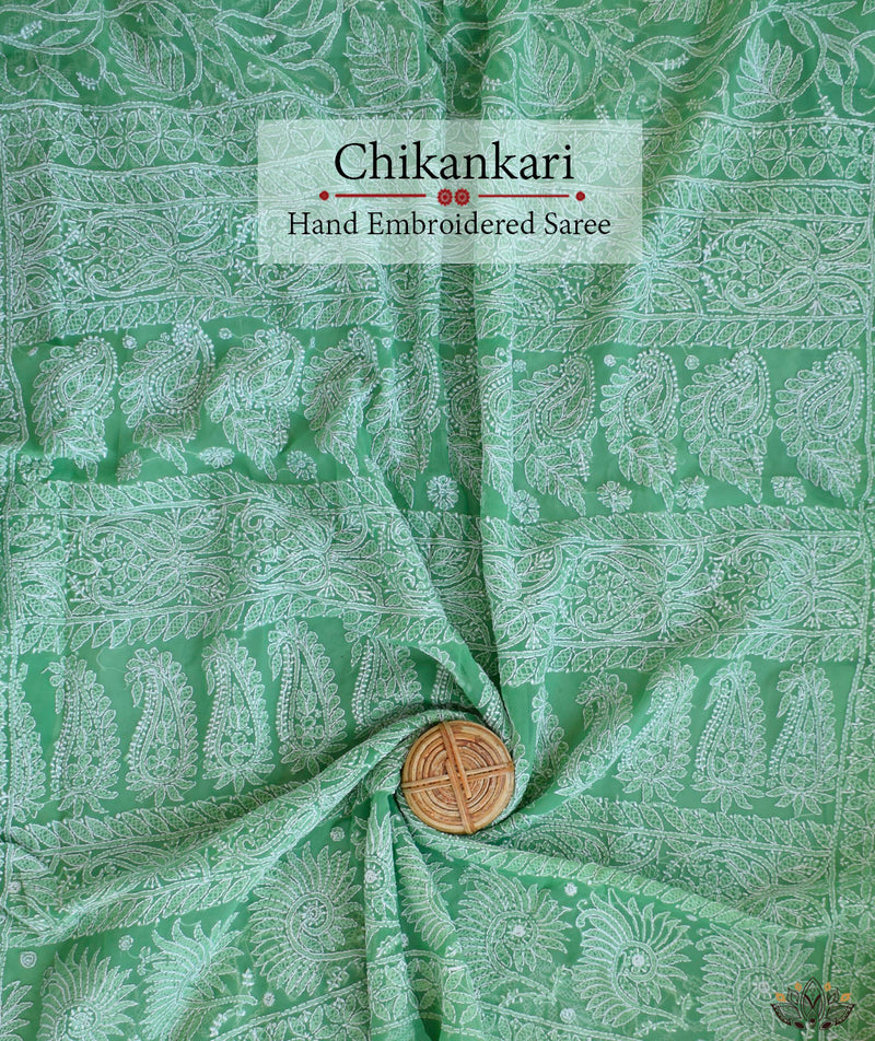 Chikankari Hand Embroidered Saree