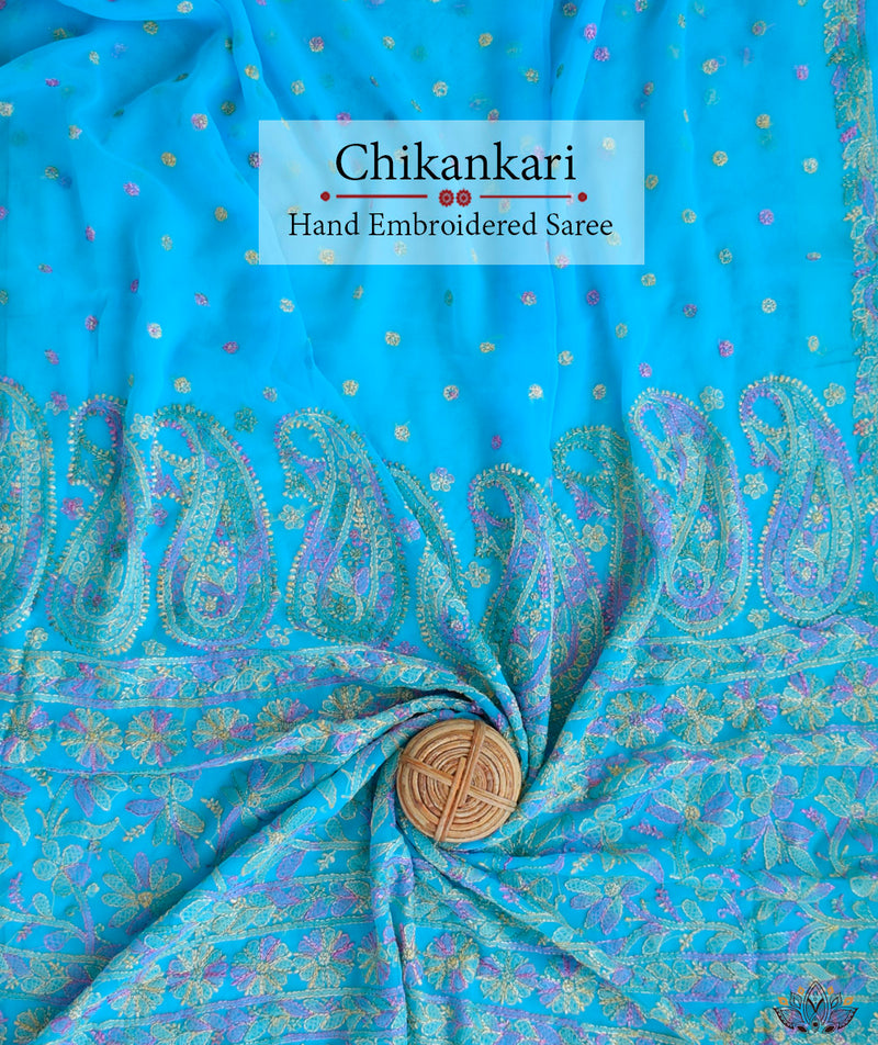 Chikankari Hand Embroidered Saree