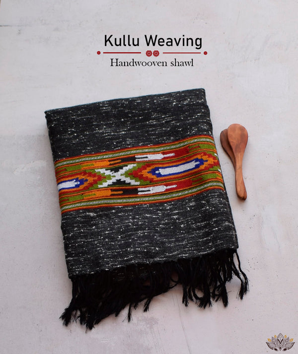 Kullu Weaving Handwoven Merino wool shawl