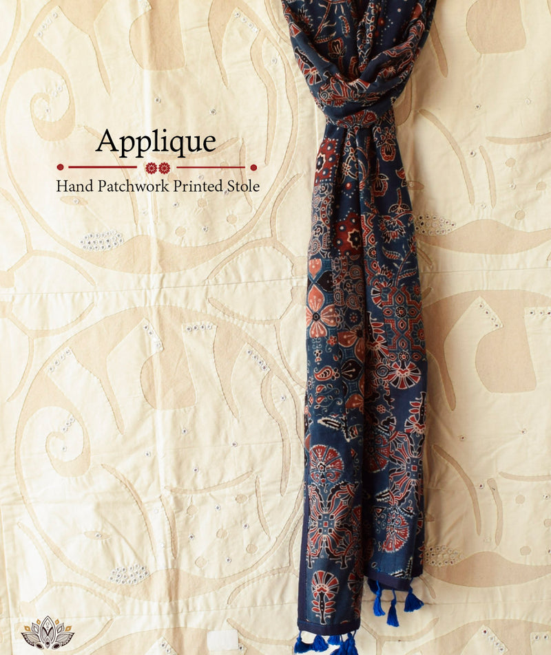 APPLIQUE COTTON STOLES