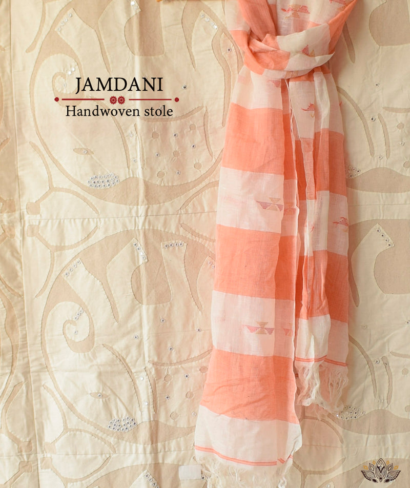 JAMDANI COTTON HANDMADE STOLE