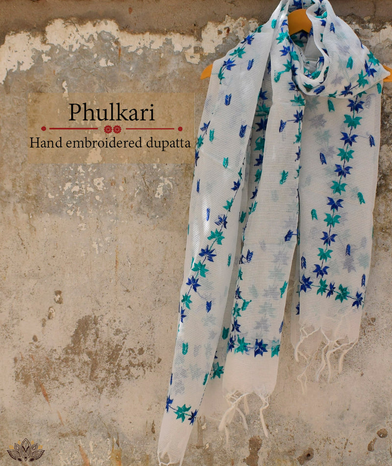 Phulkari Hand Embroidery Dupatta