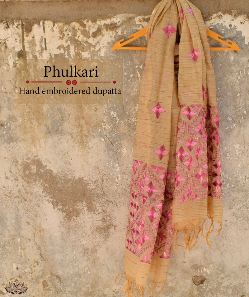 Phulkari Hand Embroidery Stole