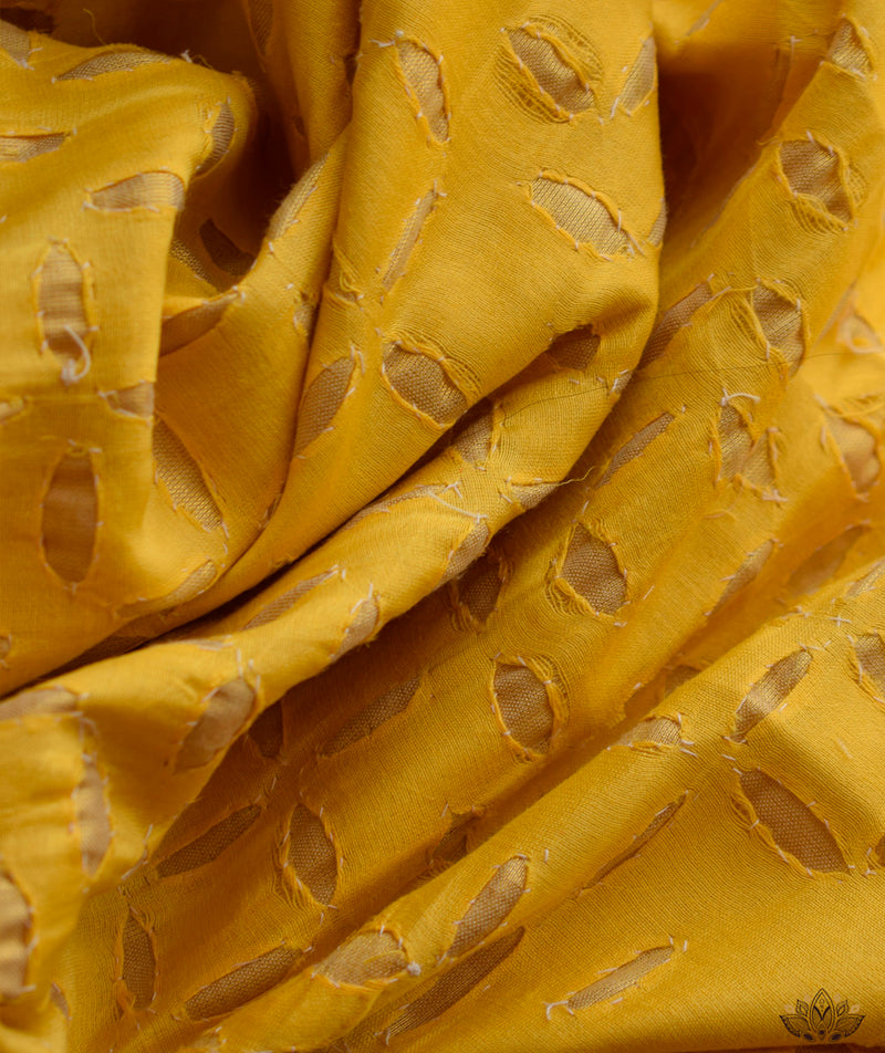 Applique HandStiched Chanderi Saree