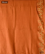 Applique HandStiched Chanderi Saree