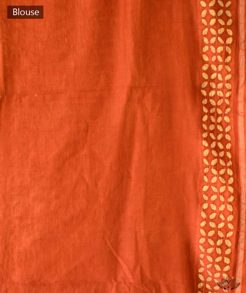 Applique HandStiched Chanderi Saree