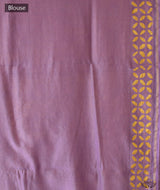 Applique HandStiched Chanderi Saree