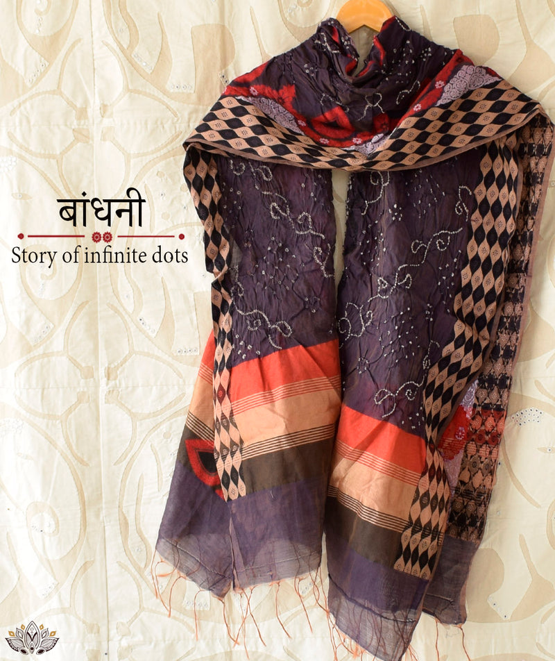 Bandhani Gadwal Cotton  Dupatta