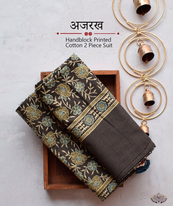 AJRAKH COTTON HAND BLOCK PRINTED TWO PIECE SUIT