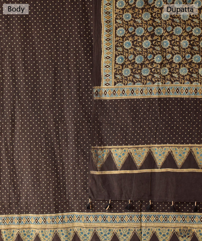 AJRAKH COTTON HAND BLOCK PRINTED TWO PIECE SUIT