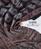 Exclusive Amounee Ajrakh  Kala Cotton Saree