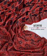 Exclusive Amounee Ajrakh  Kala Cotton Saree