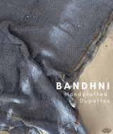 Bandhani Chanderi Silk Handcrafted Dupatta