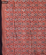 AJRAKH COTTON HAND BLOCK PRINTED SAREE