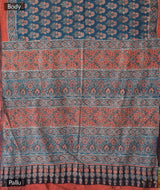 AJRAKH COTTON HAND BLOCK PRINTED SAREE