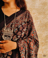 AJRAKH COTTON HAND BLOCK PRINTED SAREE