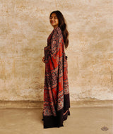 AJRAKH COTTON HAND BLOCK PRINTED SAREE