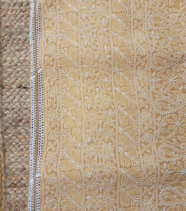 Chikankari Hand Embroidered Three Piece Suit