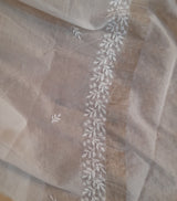 Chikankari Hand Embroidered Chanderi Dupatta