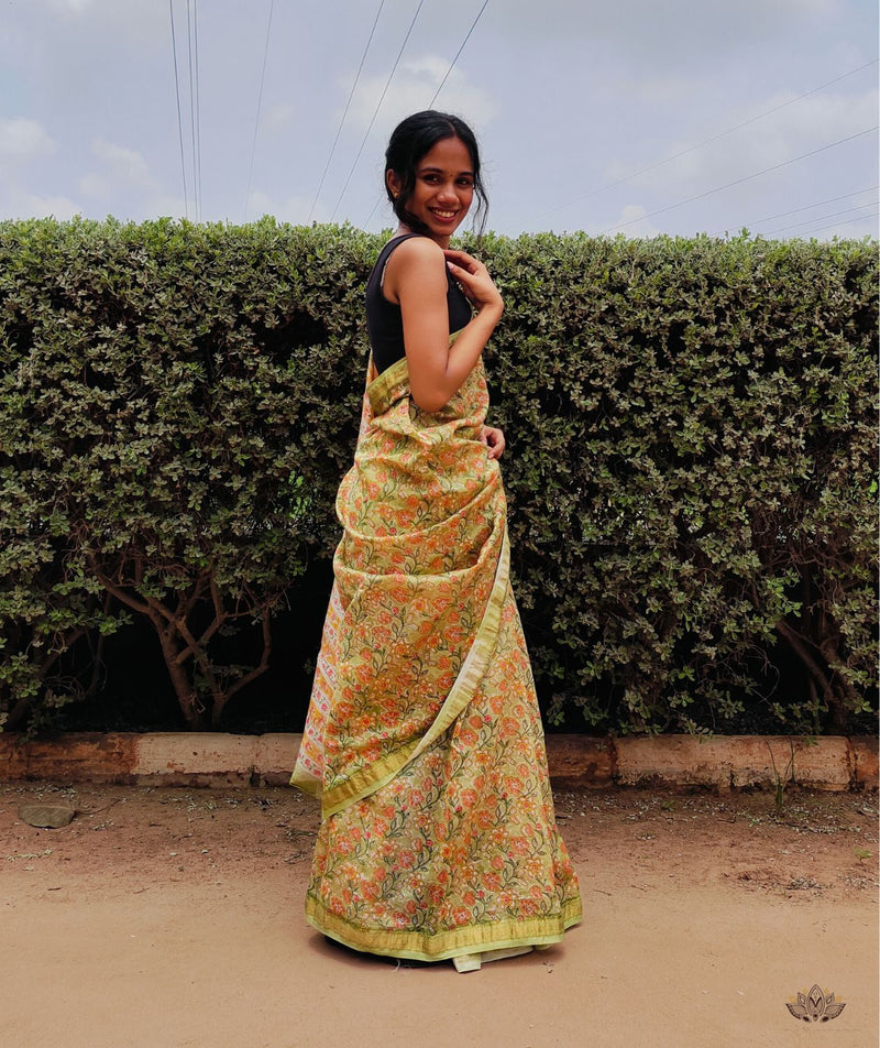 Maheshwari Sanganeri Printed  Sarees