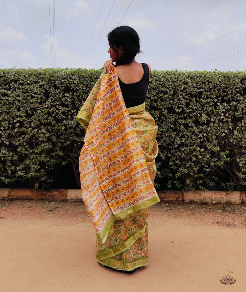 Maheshwari Sanganeri Printed  Sarees