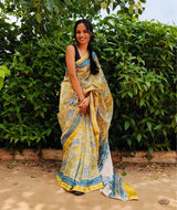 Maheshwari Sanganeri Printed  Sarees