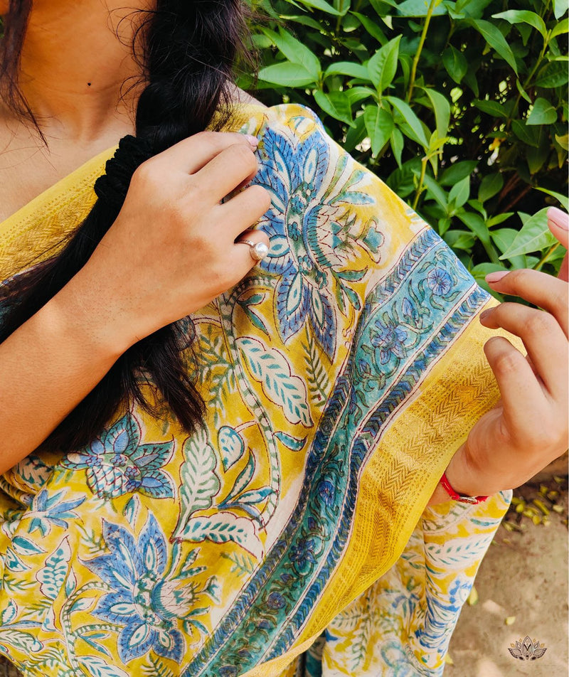 Maheshwari Sanganeri Printed  Sarees