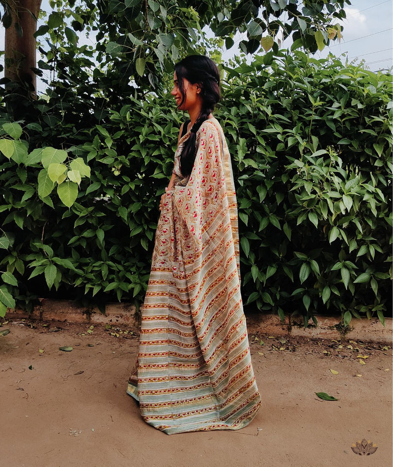 Maheshwari Sanganeri Printed  Sarees