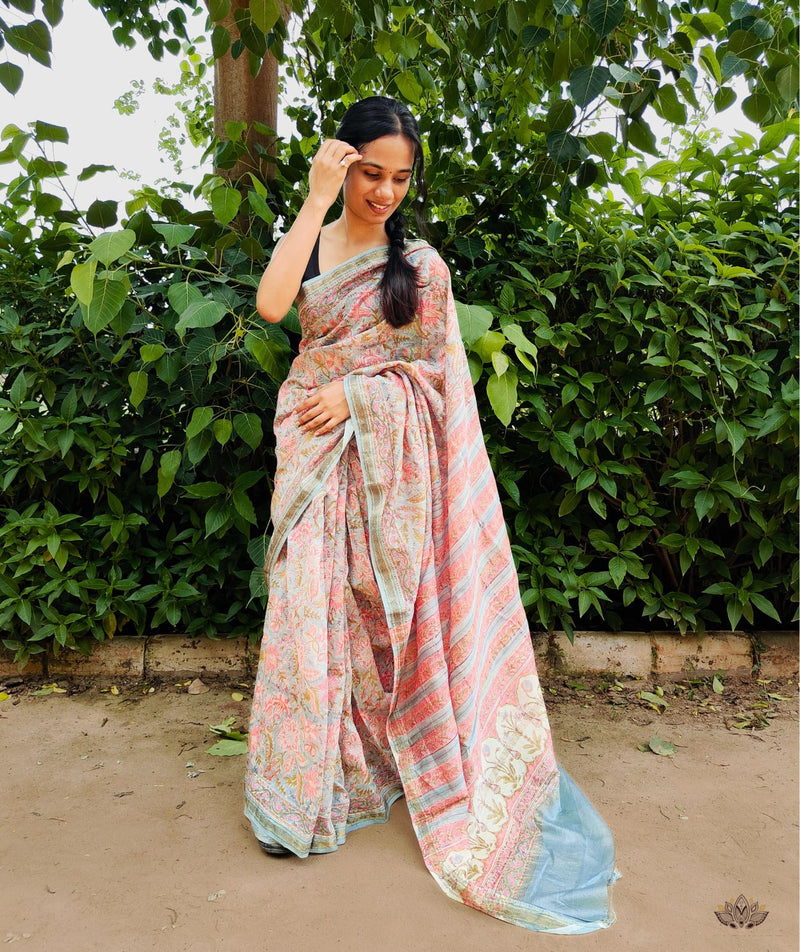 Maheshwari Sanganeri Printed  Sarees