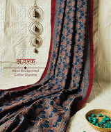 Ajrakh Handblock Printed Cotton Dupatta