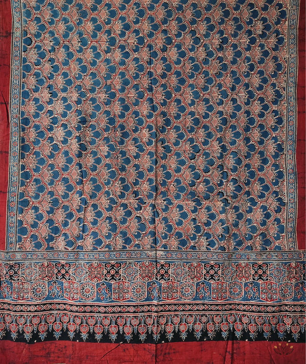 Ajrakh Handblock Printed Cotton Dupatta