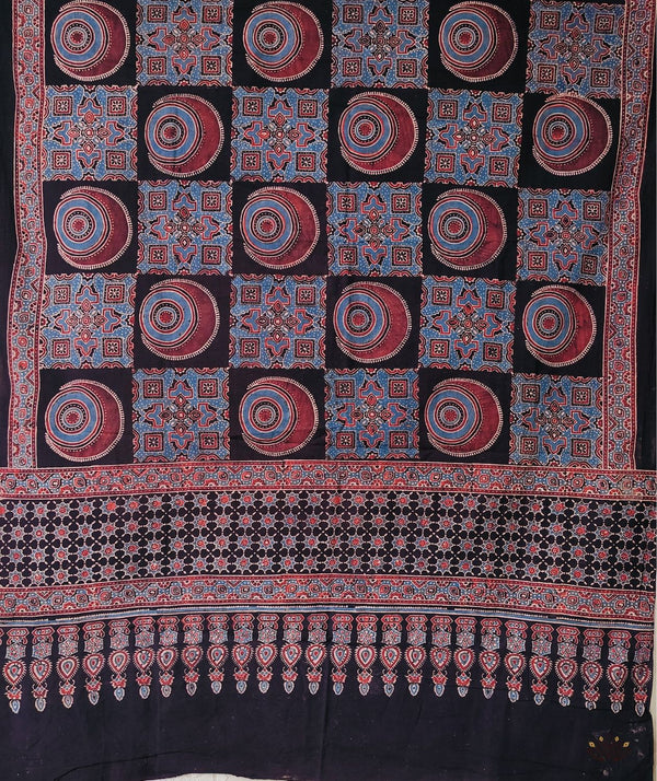 Ajrakh Handblock Printed Cotton Dupatta