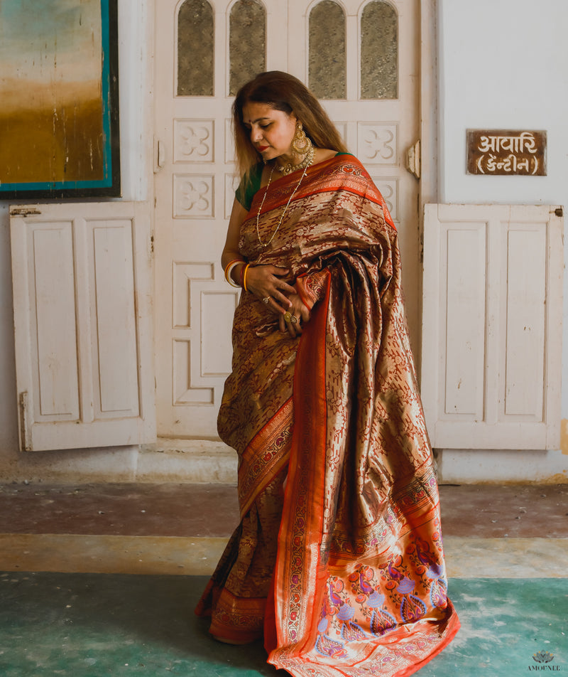 ASHAVALI BROCADE SILK SAREE