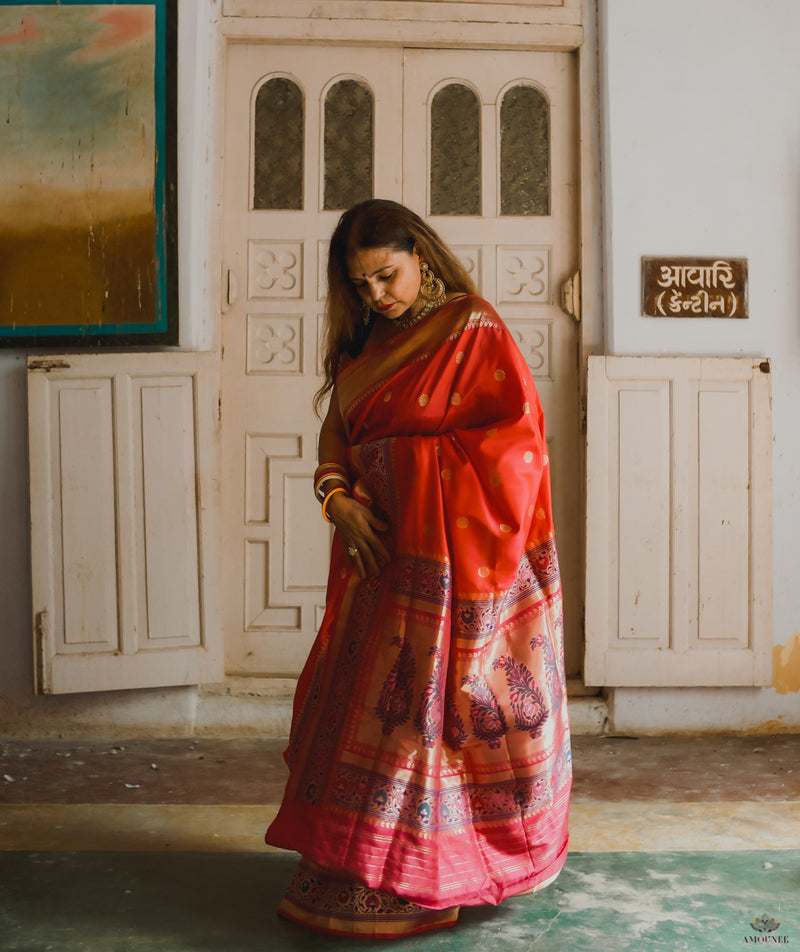 ASHAVALI BROCADE SILK SAREE