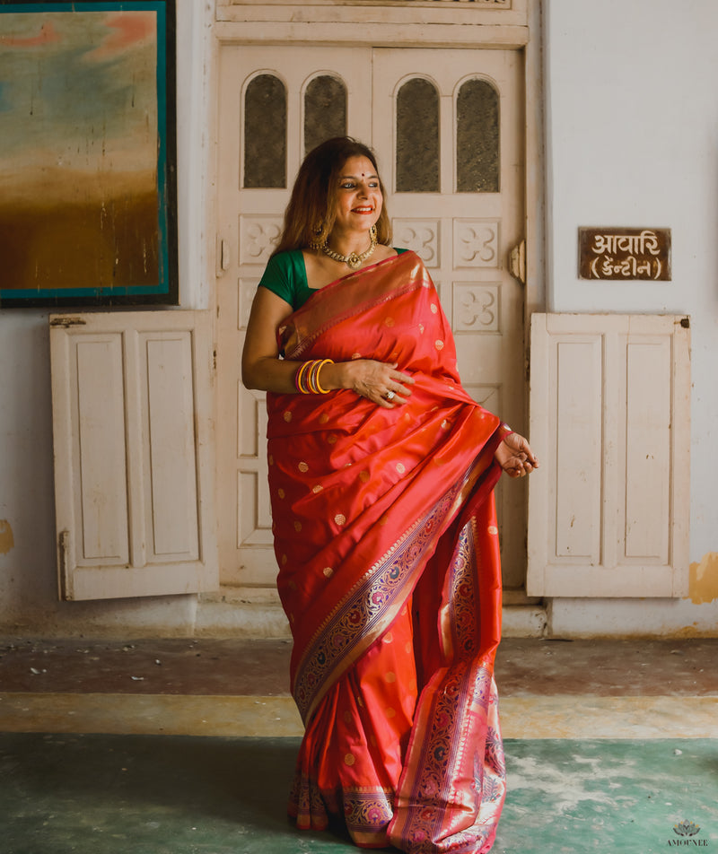 ASHAVALI BROCADE SILK SAREE