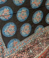 Ajrakh modal silk hand block printed dupatta