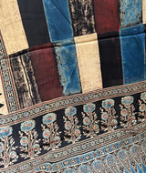 Ajrakh modal silk hand block printed dupatta