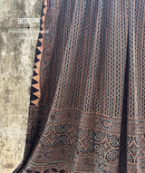 Ajrakh Handblock Printed Cotton Dupatta