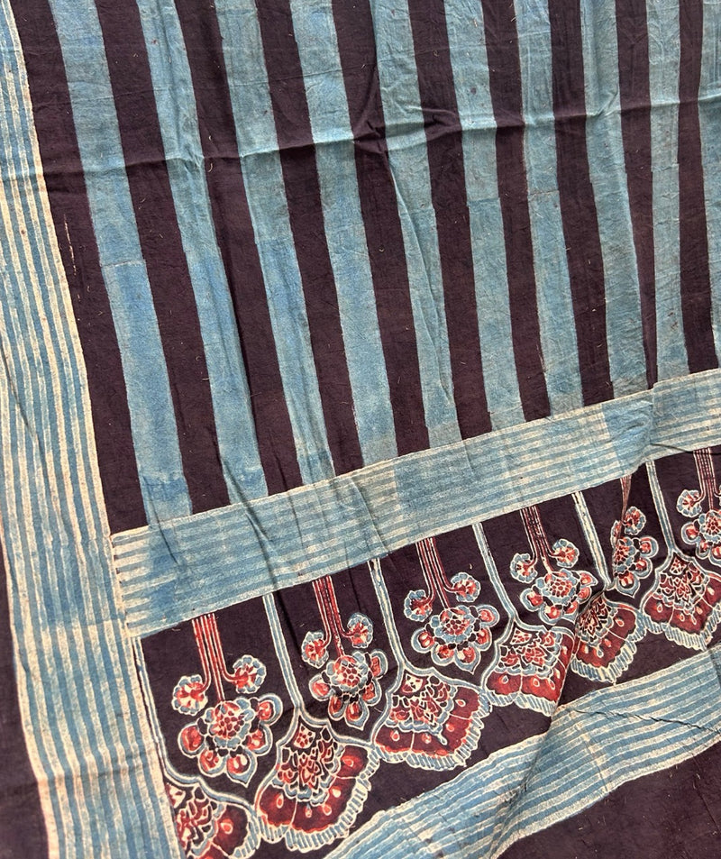 Ajrakh Handblock Printed Cotton Dupatta