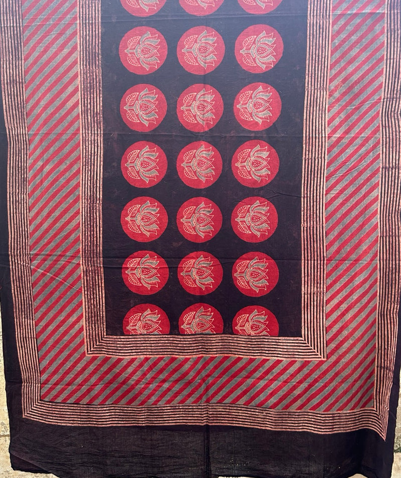 Ajrakh Handblock Printed Cotton Dupatta