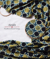 AJRAKH COTTON HAND PRINTED YARDAGE