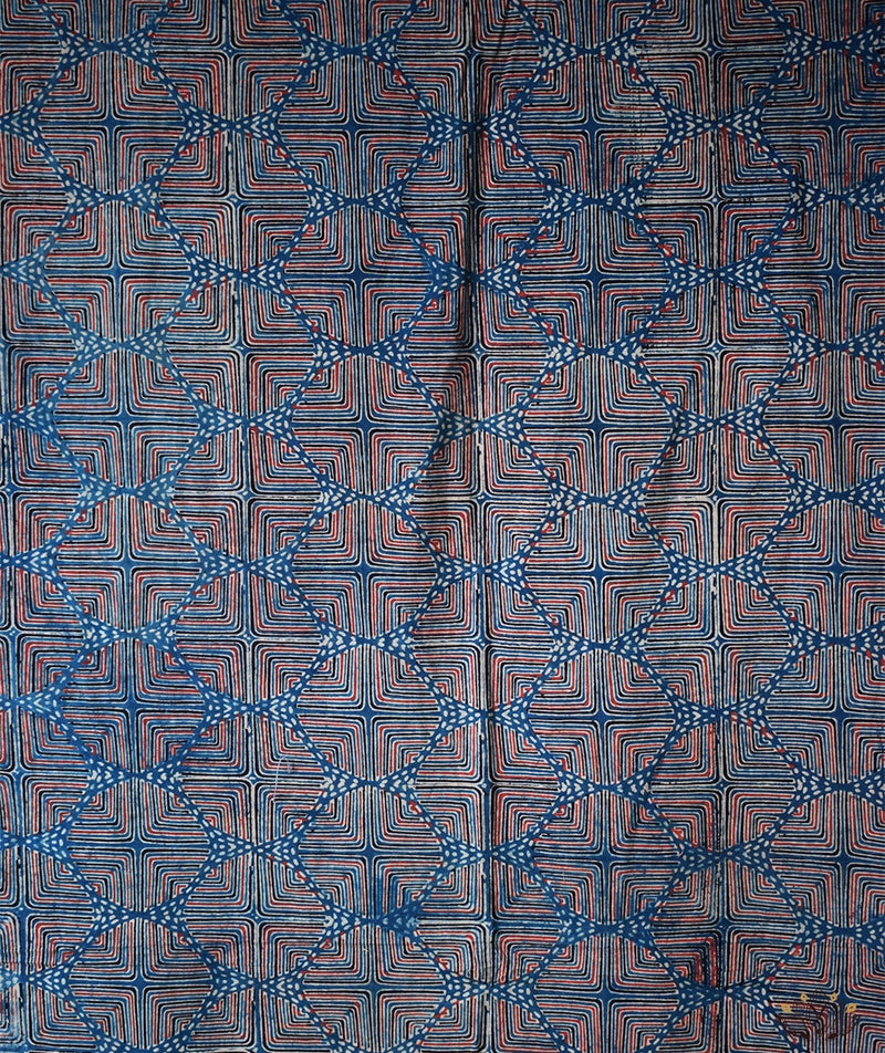 AJRAKH COTTON HAND PRINTED YARDAGE