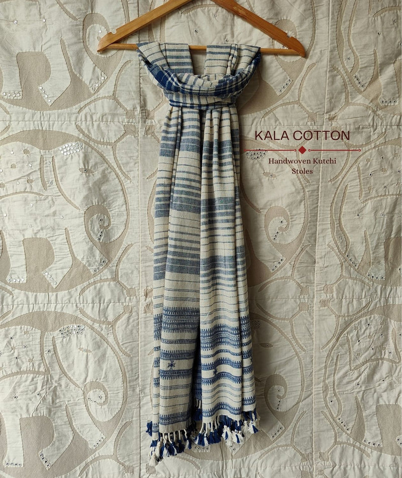 KACCHI KALA COTTON HANDWOVEN STOLE