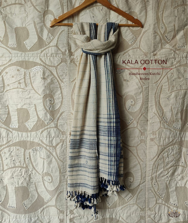 KACCHI KALA COTTON HANDWOVEN STOLE